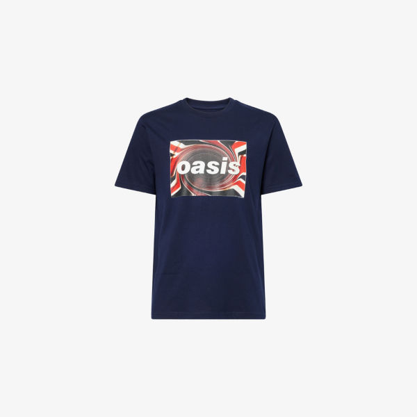 

Футболка Oasis с графическим принтом в виде спирали, синий
