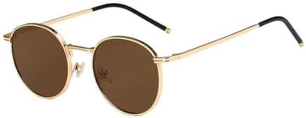 

Солнцезащитные очки 2027 года для женщин и мужчин, круглые солнцезащитные очки для женщин в металлической оправе, очки для активного отдыха, защита от УФ-излучения UV400 MTZJH, 4