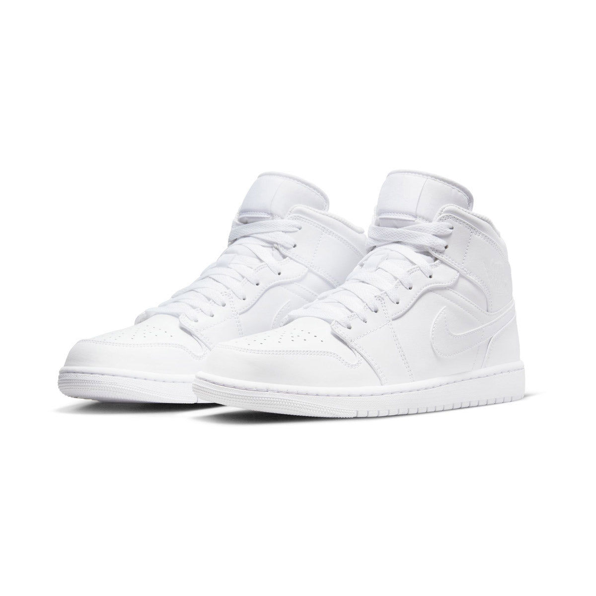 

Кроссовки мужские AIR JORDAN 1 MID_WHITE/WHITE-WHITE Jordan, белый