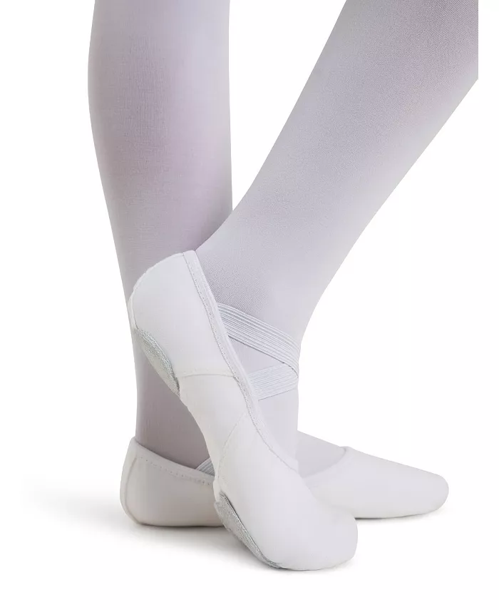 Детские балетки Hanami из холста, цвет "мокко" Capezio, белый — фото 2
