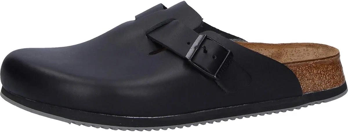 Кожаные сабо Boston унисекс BIRKENSTOCK, Black — фото 2
