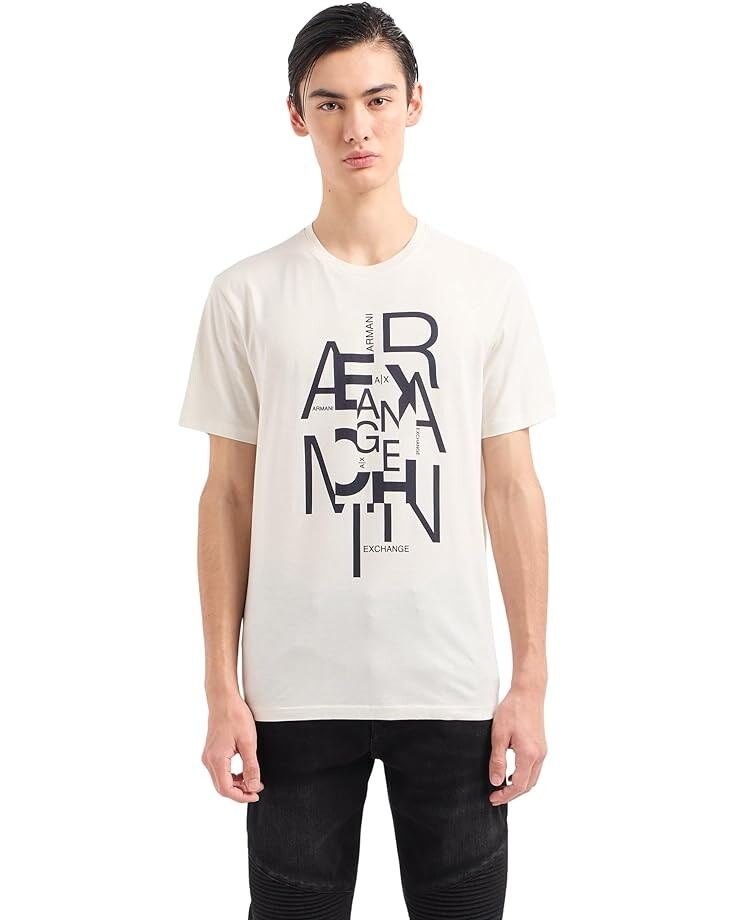 

Футболка Armani Exchange Regular Fit Pima Cotton Large Logo, белый