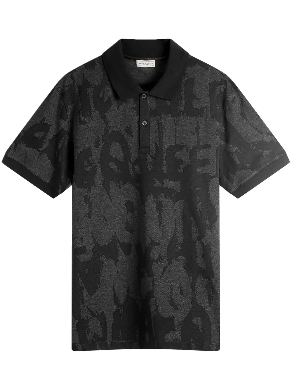 

Рубашка поло Graffiti Alexander McQueen, черный