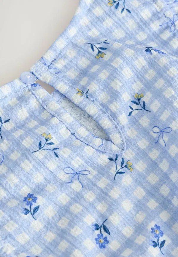 Юбка прямого кроя а-силуэта Next, Blue Gingham — фото 2