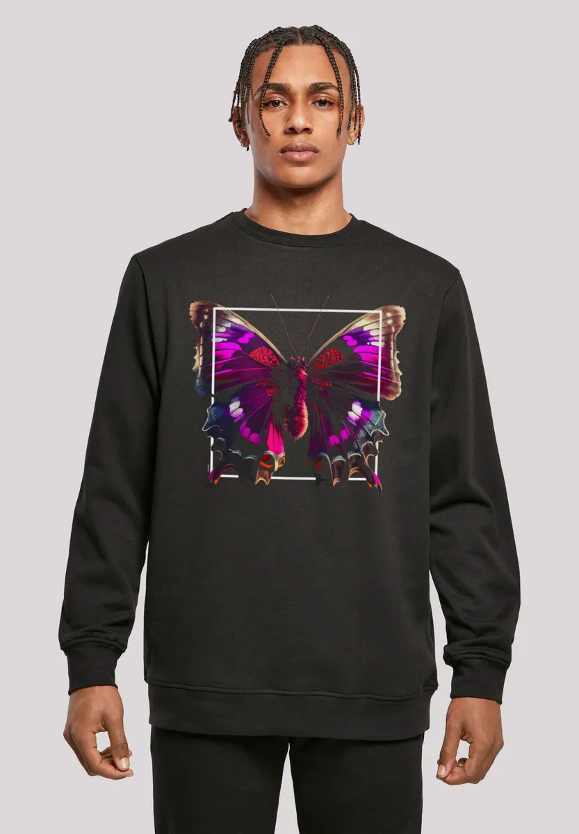 

Толстовка F4NT4STIC "Pink Butterfly CREWNECK", принт, черный