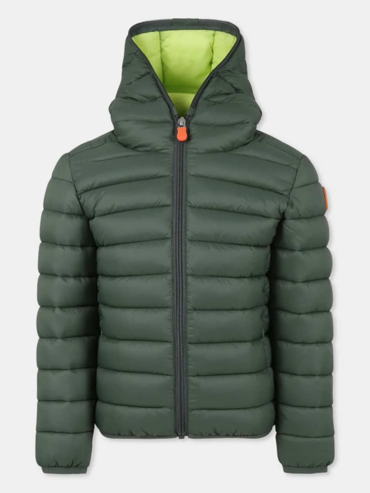 

Save The Duck Kids стеганая куртка с капюшоном, зеленый