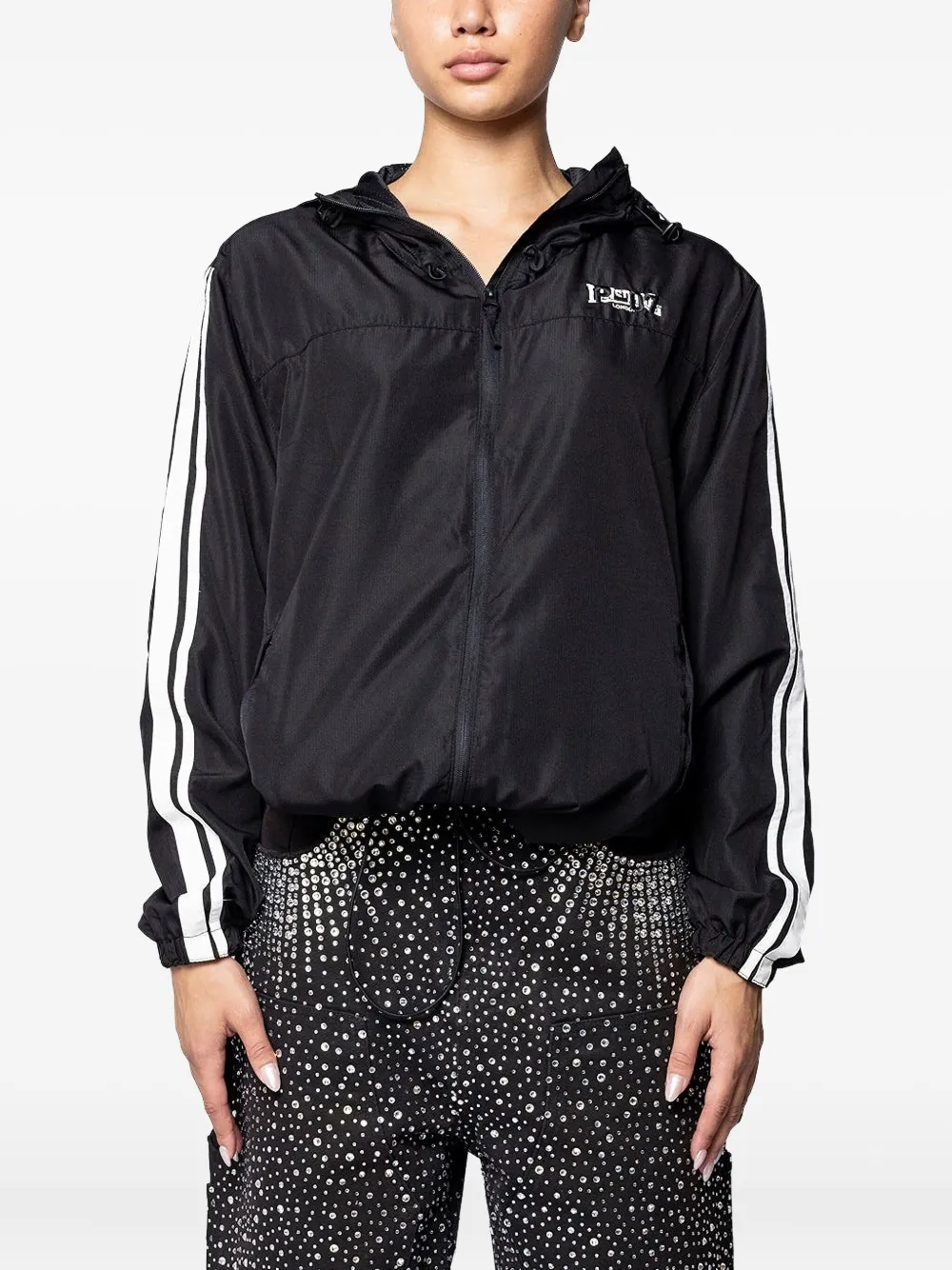 

Куртка с капюшоном и полосками PROTOTYPES, черный