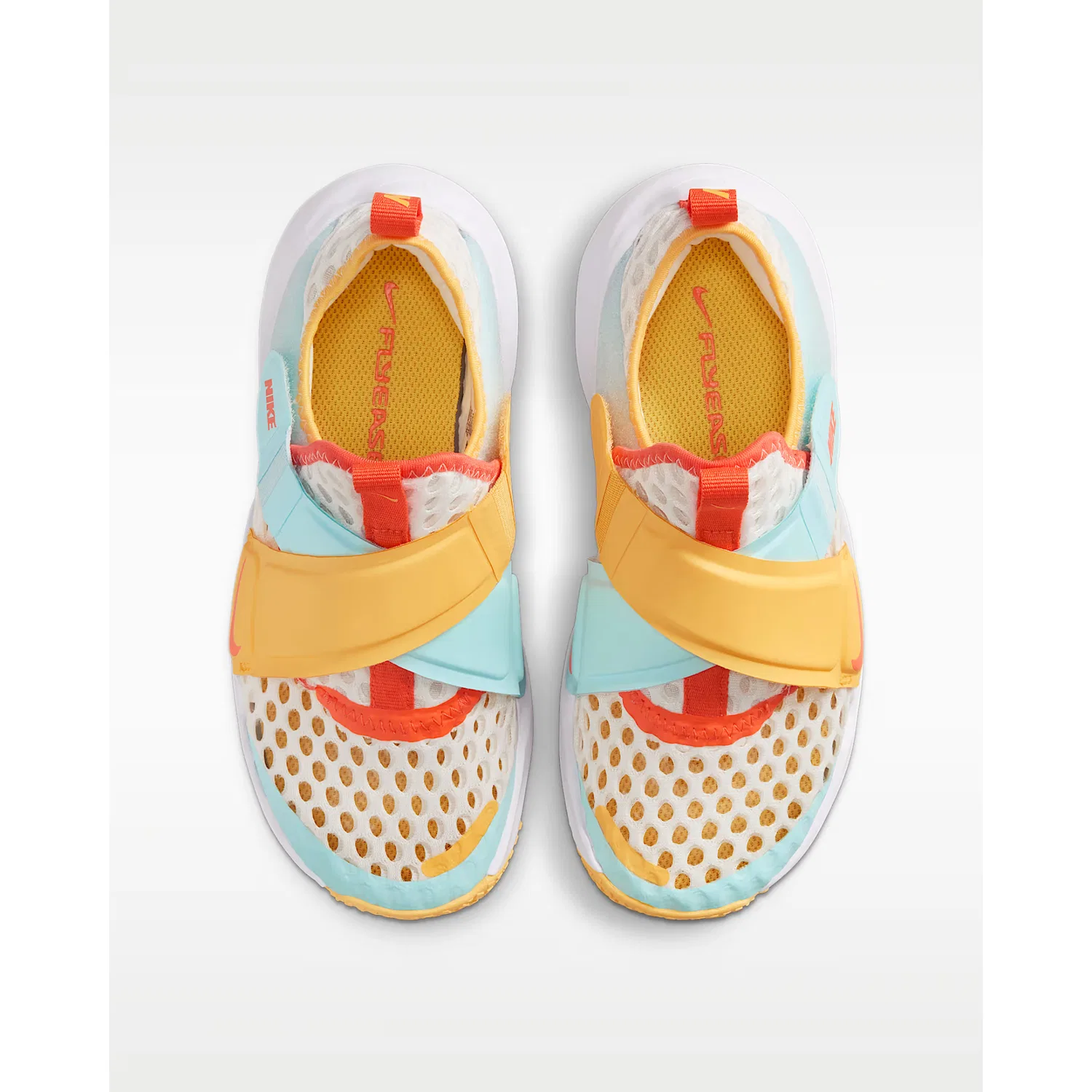 Детские беговые кроссовки Flex Advance Nike, Sail White/White/Glacier Blue/Grass Green Orange — фото 4