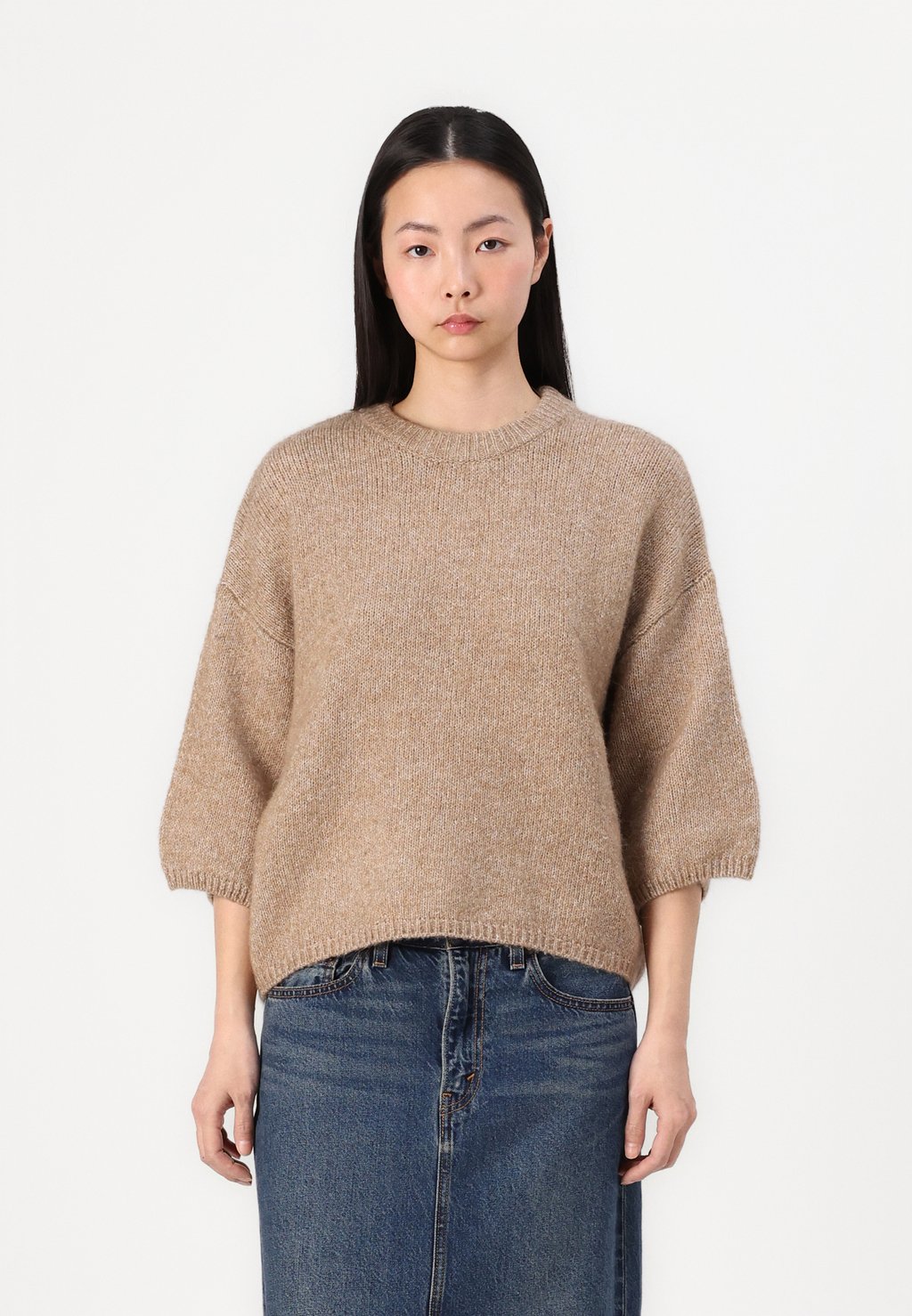 

Джемпер SHORT SLEEVE Gina Tricot, коричневый