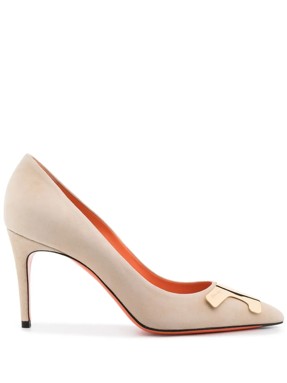 Замшевые туфли Santoni, нейтральный