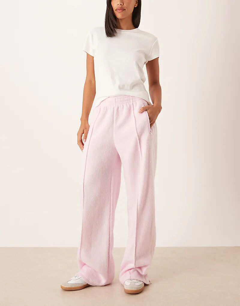 

Спортивные брюки Adidas Originals Firebird из мохера розового цвета