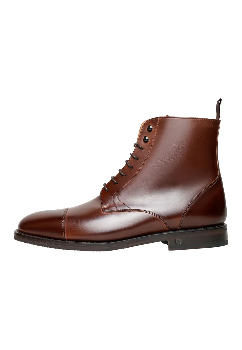 

Ботинки Henry Stevens на шнуровке "Winston CDB business Shoes", мужские ботильоны, кожаная обувь ручной работы, ботинки на шнуровке, коричневый