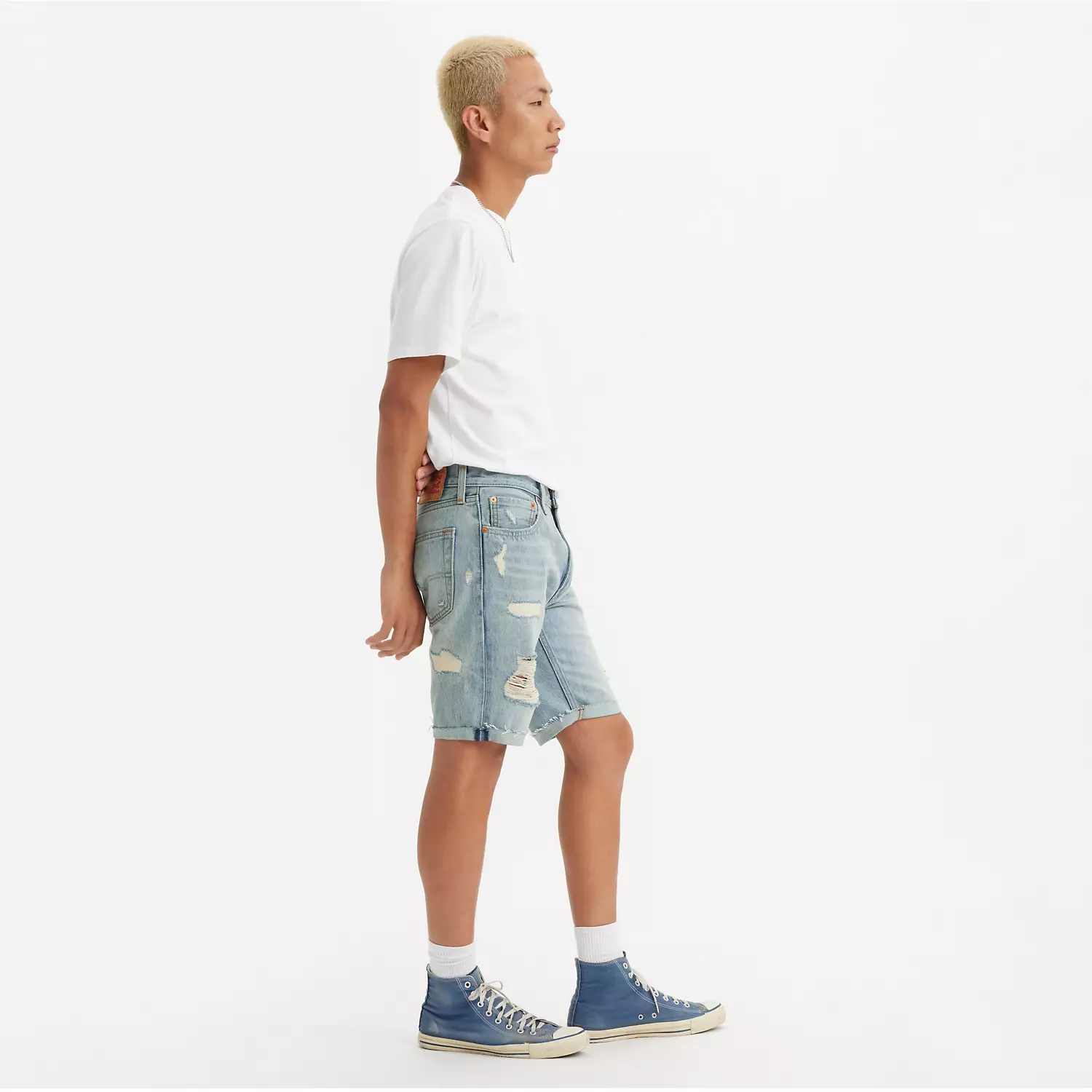 412 Узкие мужские шорты 9 дюймов Levi's, цвет Gummy Bears - Medium Wash — фото 2