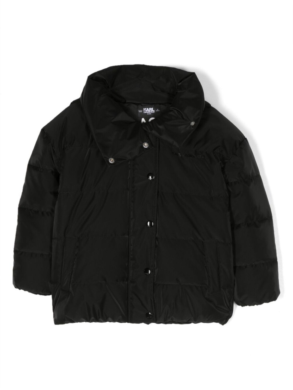 

Karl Lagerfeld Kids пуховик с капюшоном, черный