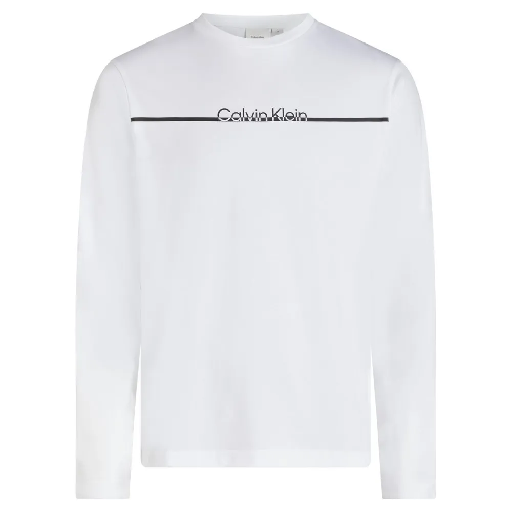 

Футболка Calvin Klein Split Line Logo long sleeve, белый