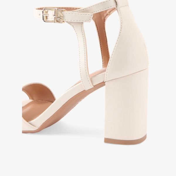 Сандалии Kg Kurt Geiger Faryn на каблуке из искусственной кожи, белый — фото 4