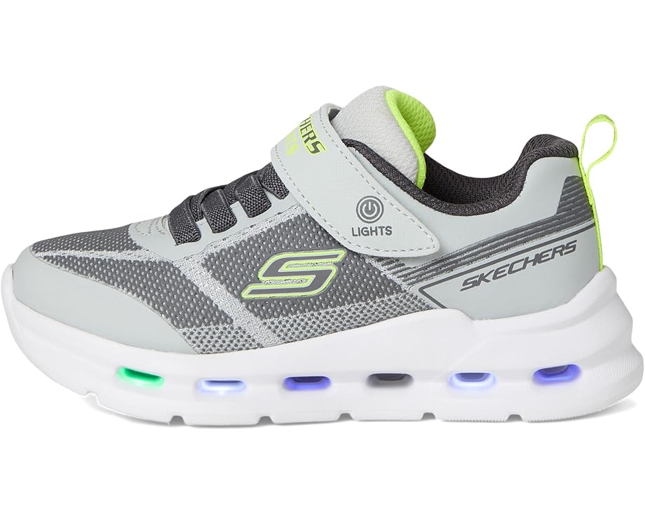 Детские кроссовки SKECHERS KIDS Glide-Step Lights 400240L (Little Kid/Big Kid), Grey/Lime — фото 4