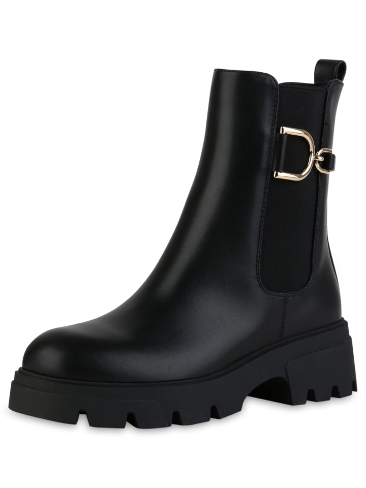 Ботильоны VAN HILL Klassische Stiefeletten Esme, цвет Schwarz PU