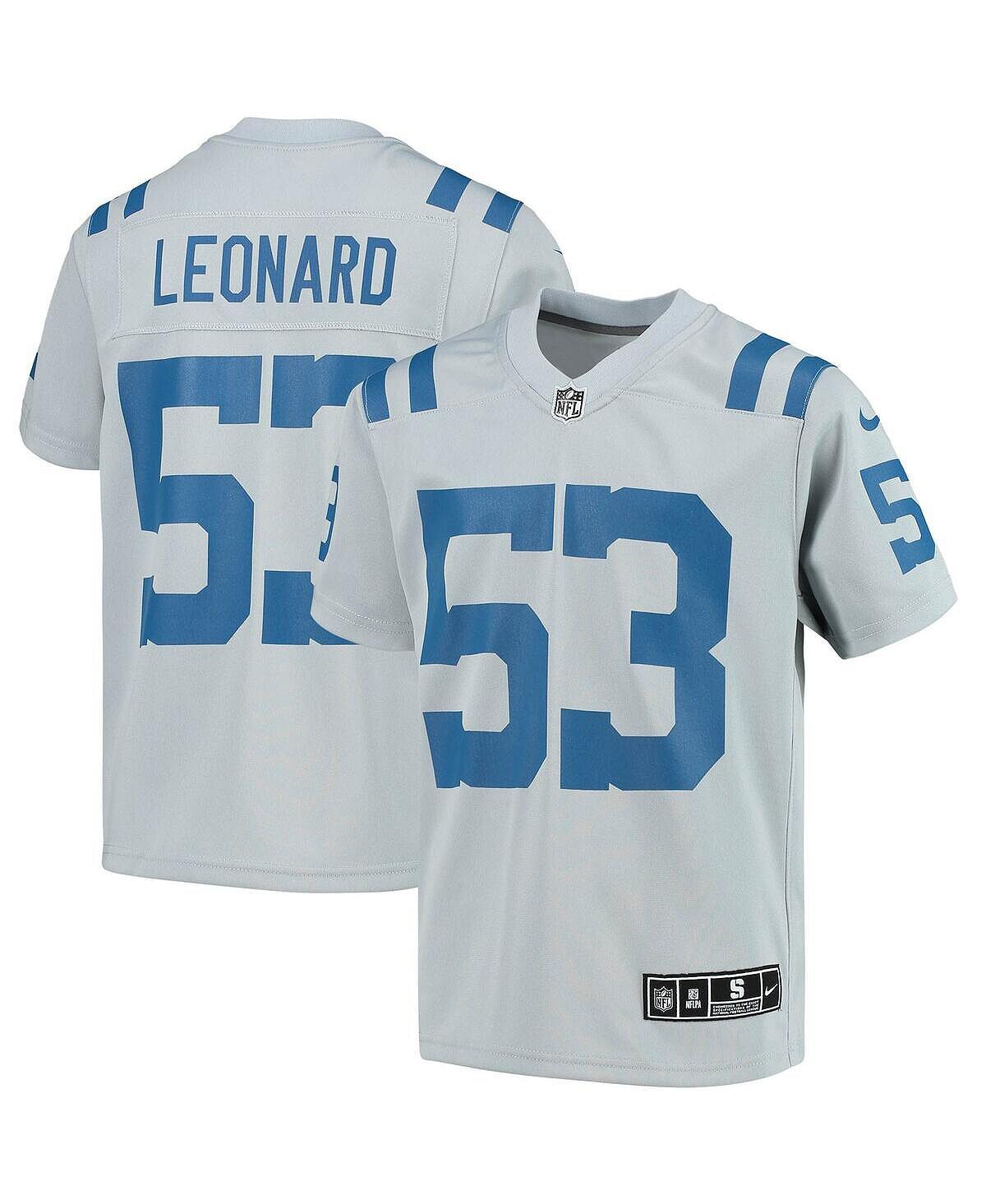 

Джерси Big Boys Darius Leonard Grey Indianapolis Colts Inverted Team Game Nike