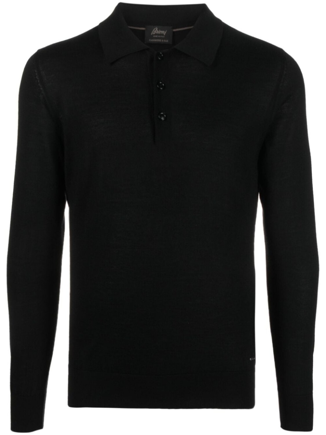 

Brioni рубашка из смесового кашемира с длинными рукавами, черный