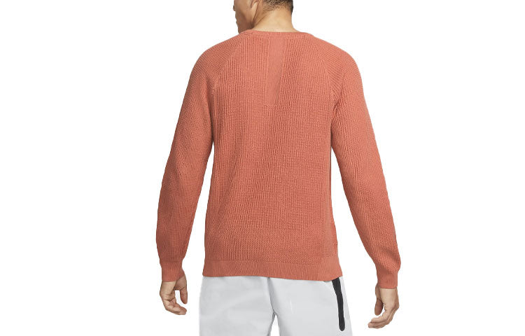 Толстовка Men's Nike Round Neck Long Sleeves Casual Sports Pullover Knitwear Madder Root Brown — фото 2
