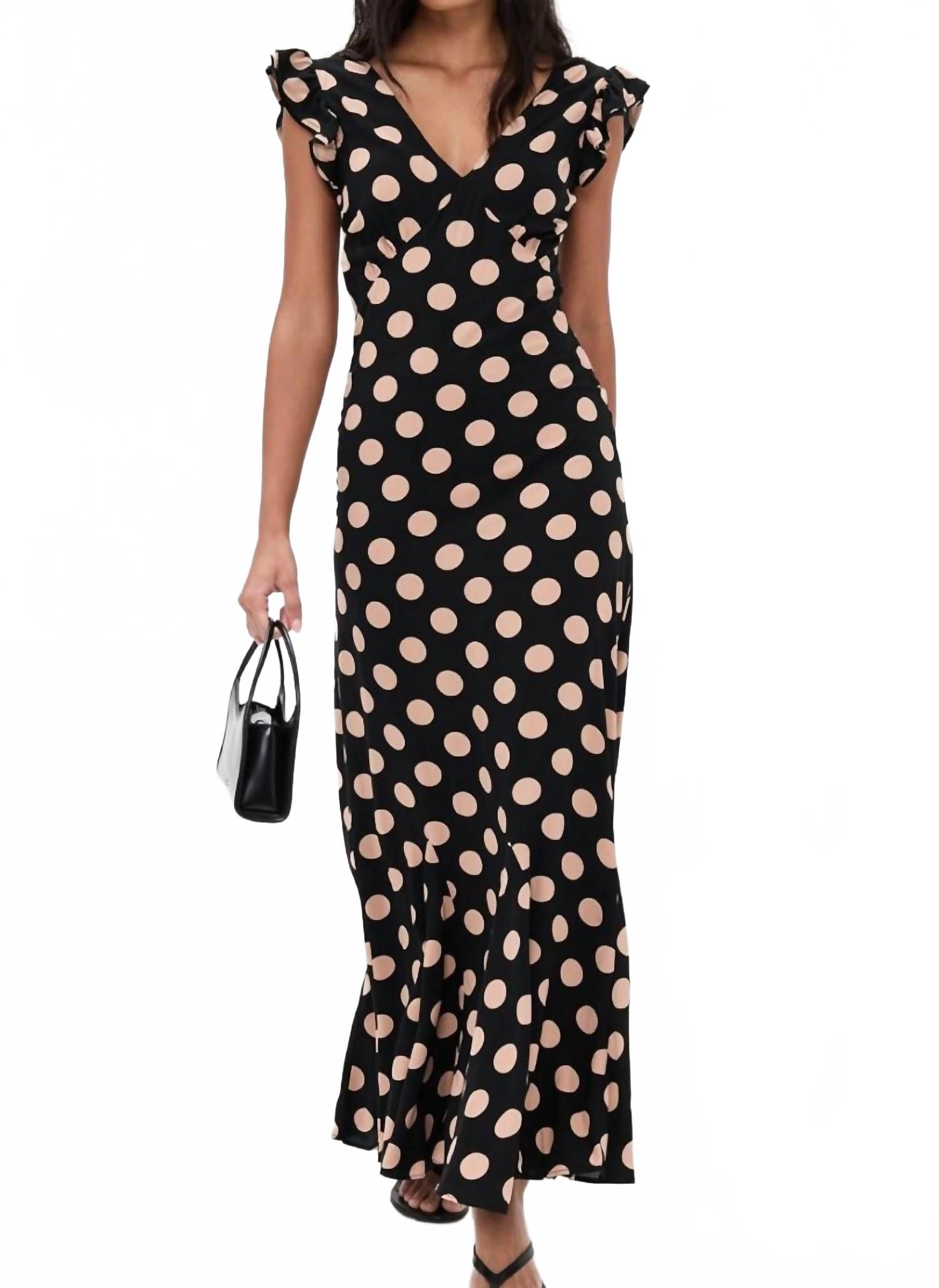 

Платье Элоди в полуночный горошек Beach Riot, черный