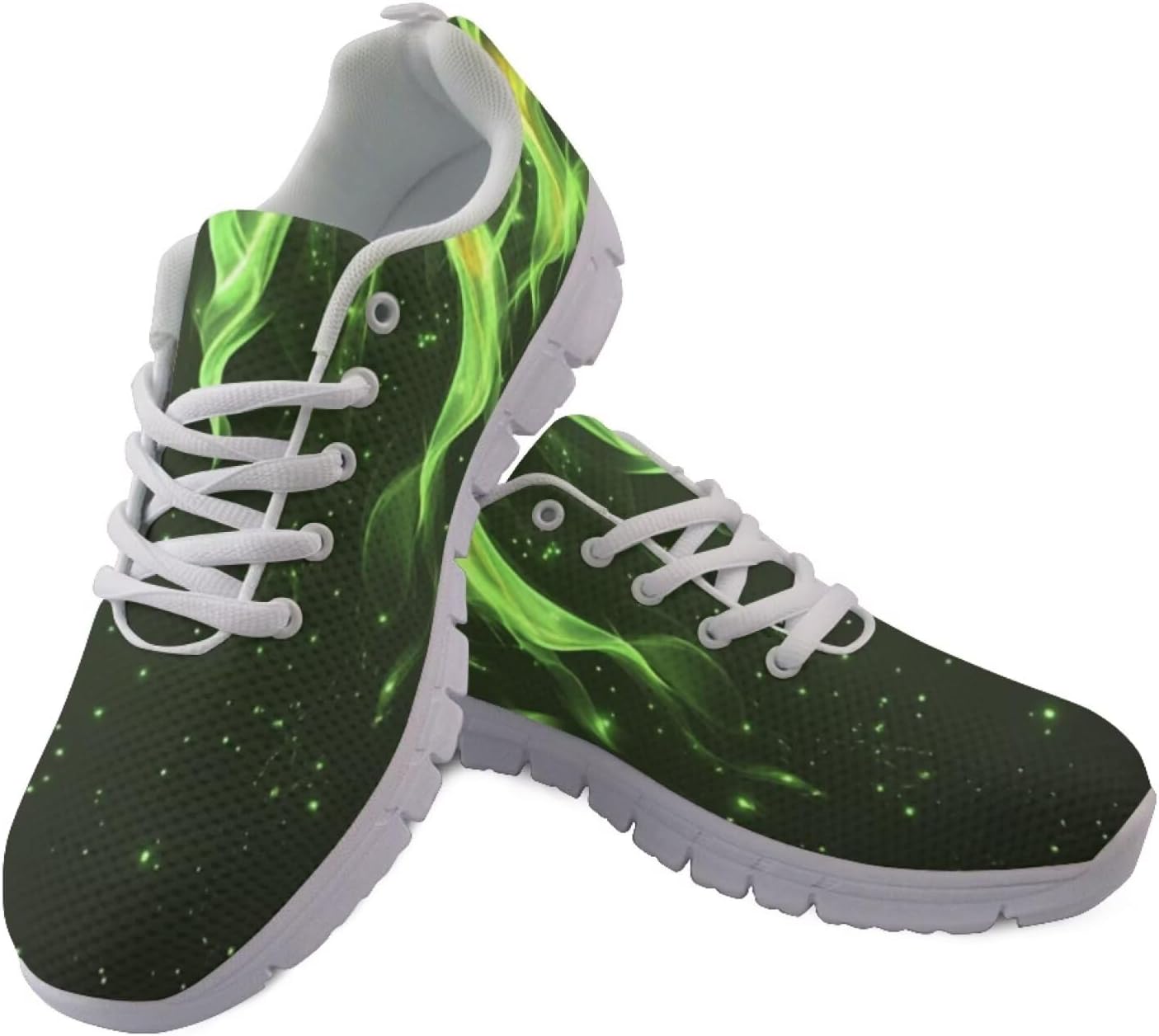 

Кроссовки Forchrinse для мужчин и женщин, дышащие, на шнуровке, повседневные сетчатые, противоскользящие, для тенниса и тренировок, зеленый