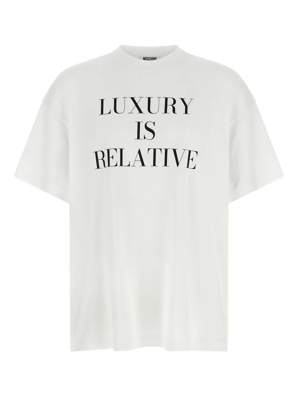 

Футболка с принтом-текстом Moschino, белый