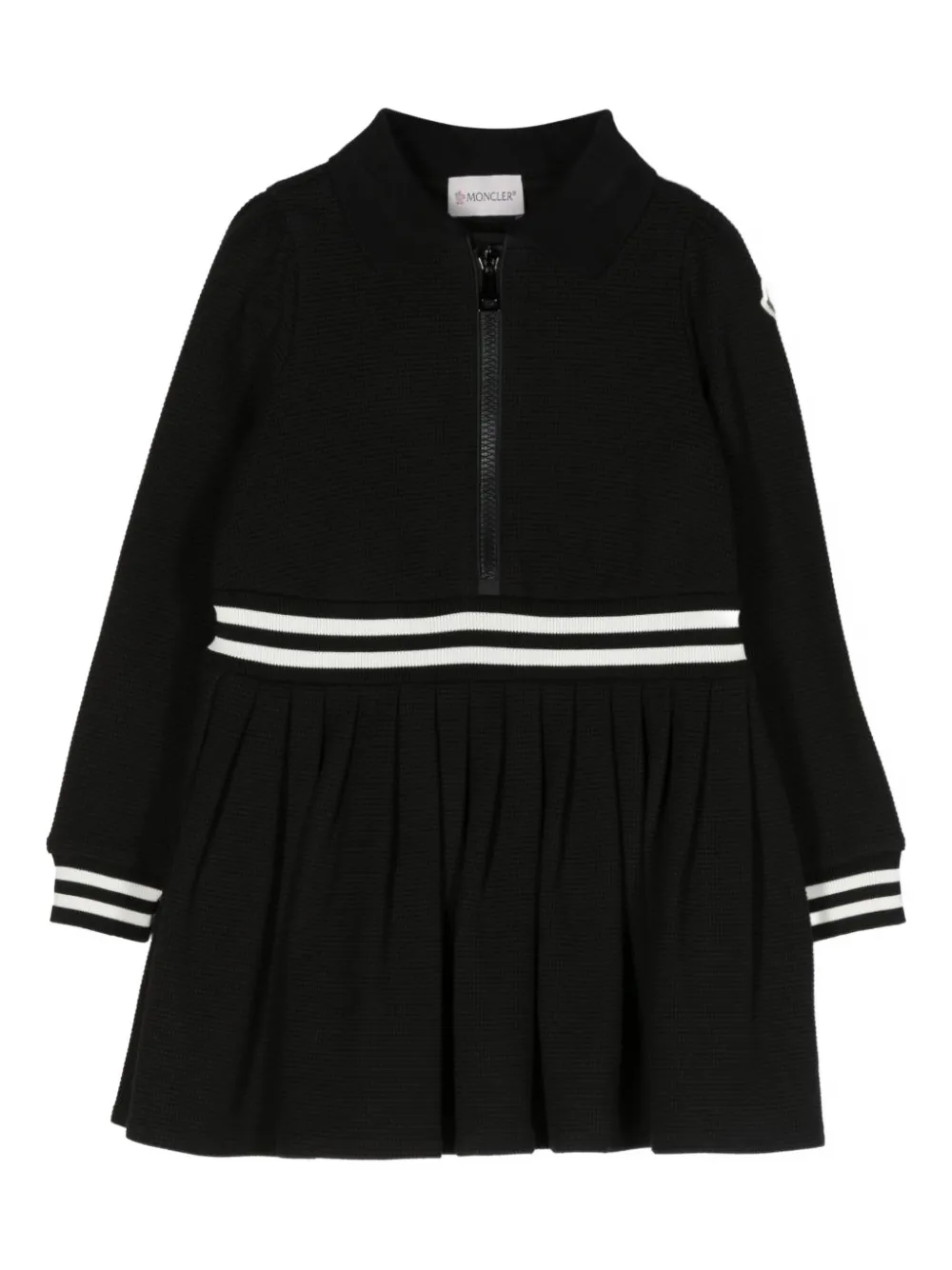 

Мини-платье-поло со складками MONCLER GRENOBLE KIDS, черный