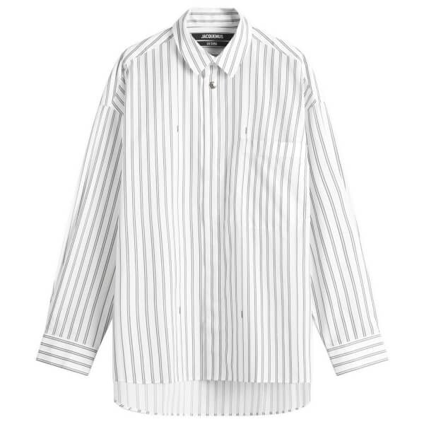 

Футболка с логотипом и полосками Jacquemus, бежевый