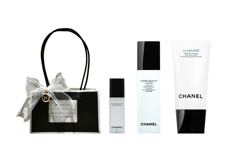 CHANEL Набор Camellia Cleansing Milk+Toner для ухода за кожей увлажняющий, питающий, восстанавливающий, увлажняющий подарок для девушки — фото 3