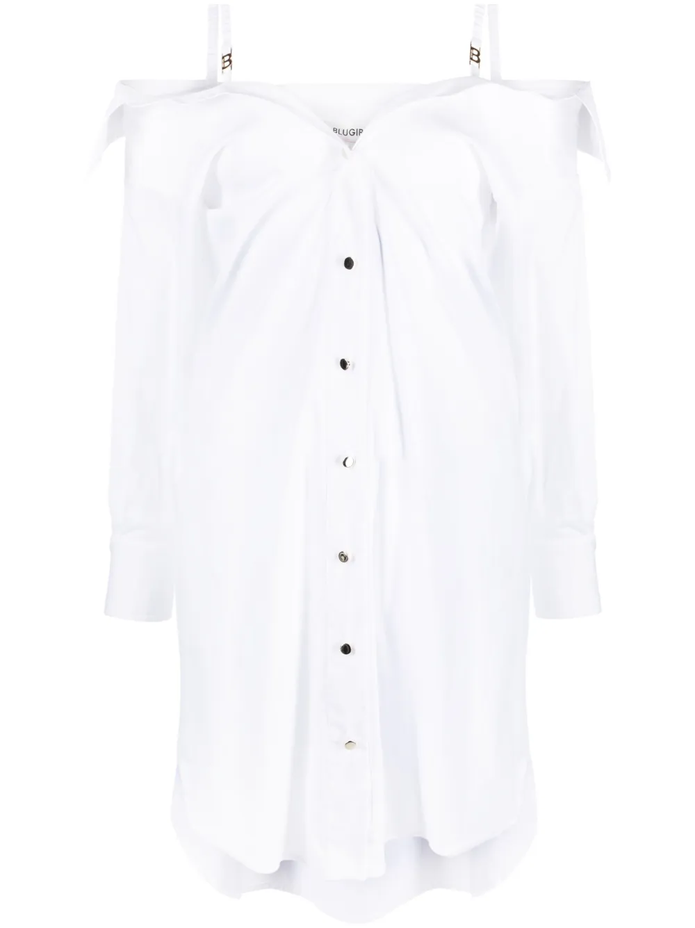 

Платье-рубашка с открытыми плечами Blugirl, белый