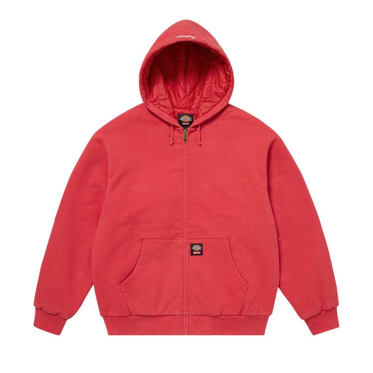 

Толстовка Supreme x Dickies Quilted Lined Zip Up Hooded Sweatshirt, Burnt Red
