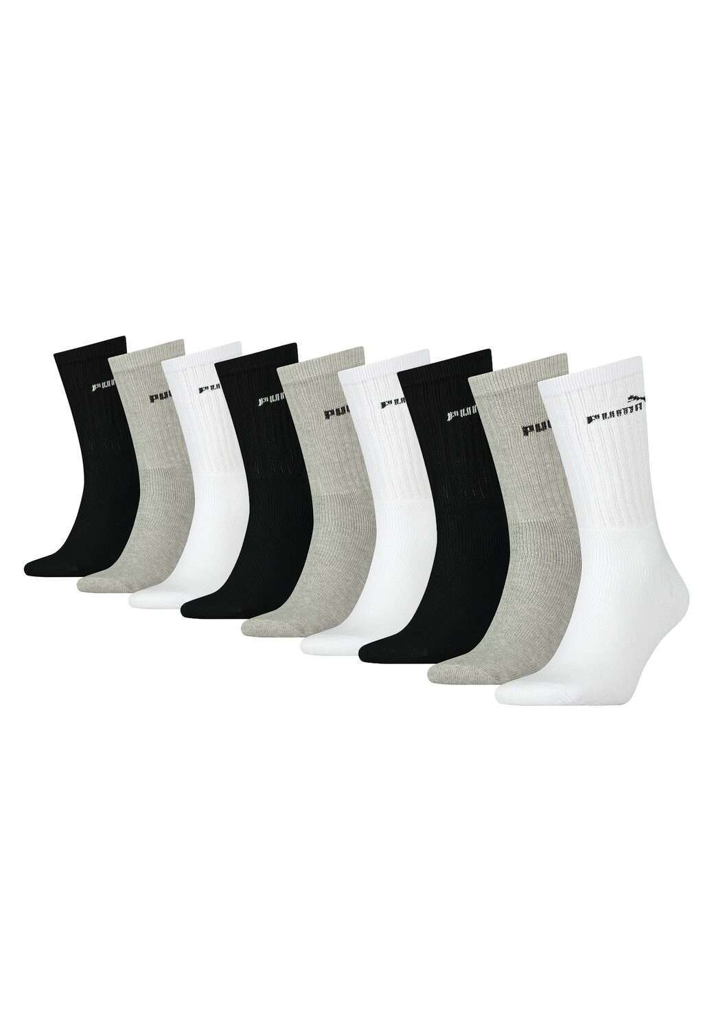 

Носки 9 PACK UNISEX Puma, цвет white grey black