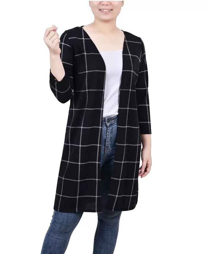 

Женский вязаный кардиган с рукавом 3/4 NY Collection, мультиколор