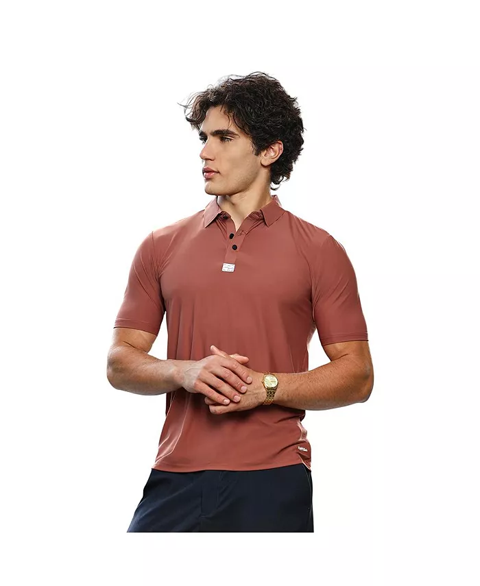 

Мужская бесшовная однотонная футболка-поло Sienna Brown Campus Sutra, коричневый