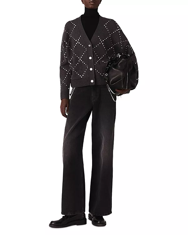 

Украшенный кардиган Maje, серый