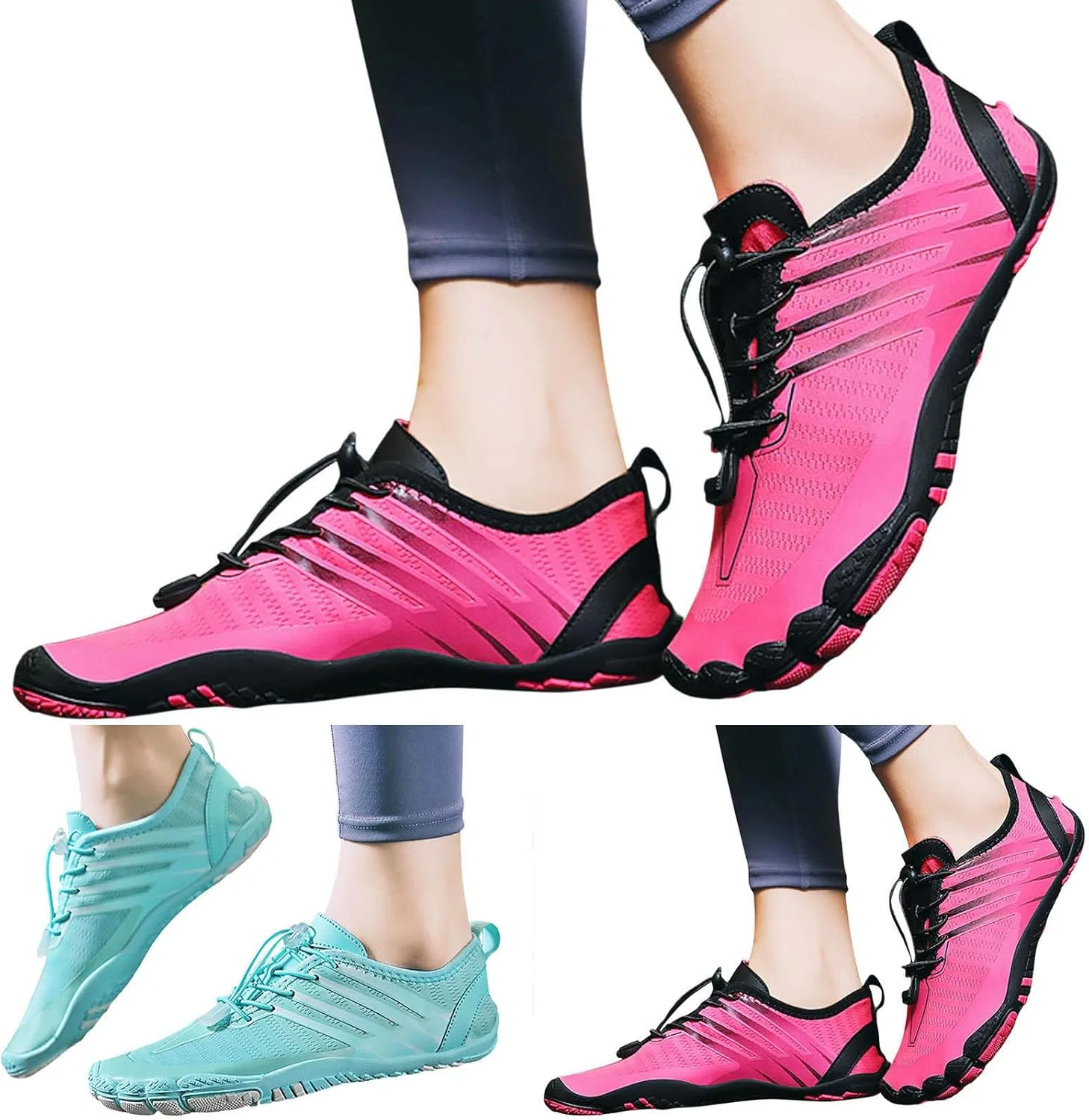 Обувь для плавания нескользящая неопреновая SlipStop Generisch, 03 Hot Pink — фото 3