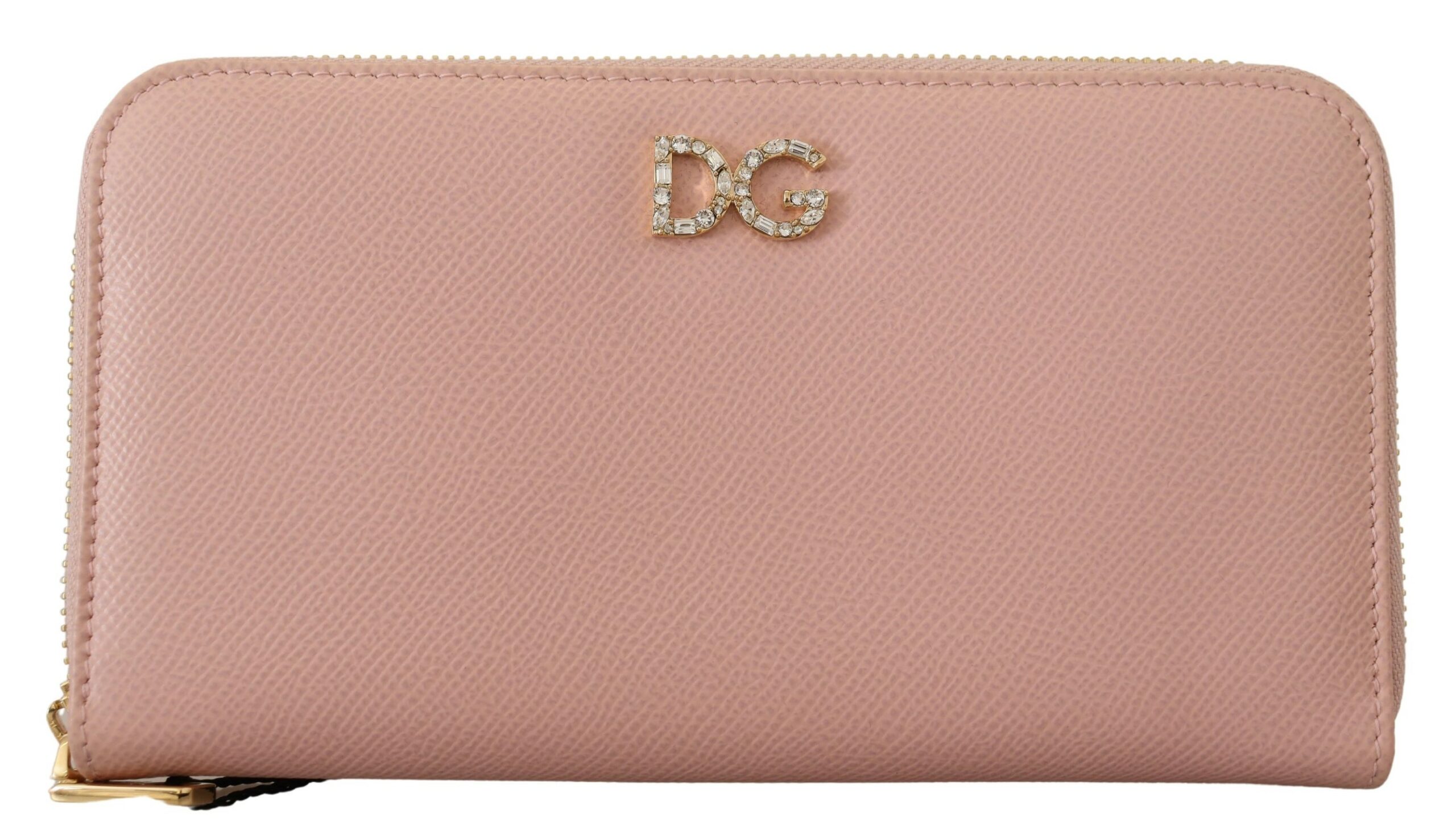 

Элегантный континентальный кошелек из розовой кожи Dolce & Gabbana
