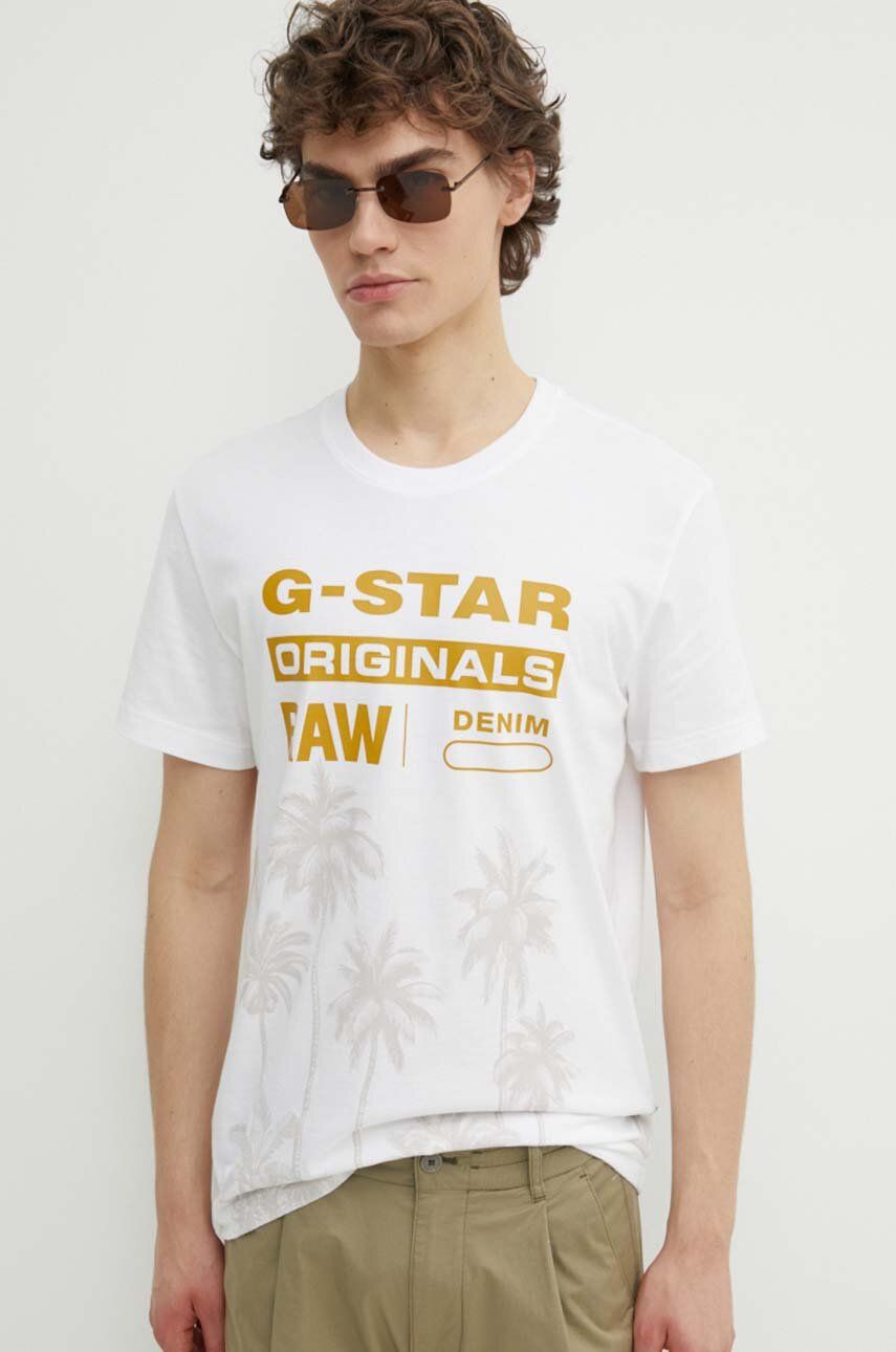 

Хлопковая футболка G-Star Raw, белый