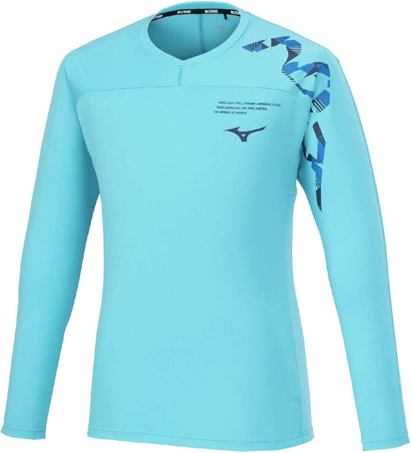 

Тренировочная волейбольная футболка N-XT с длинным рукавом, V2MAB511, унисекс Mizuno, темно-синий/синий