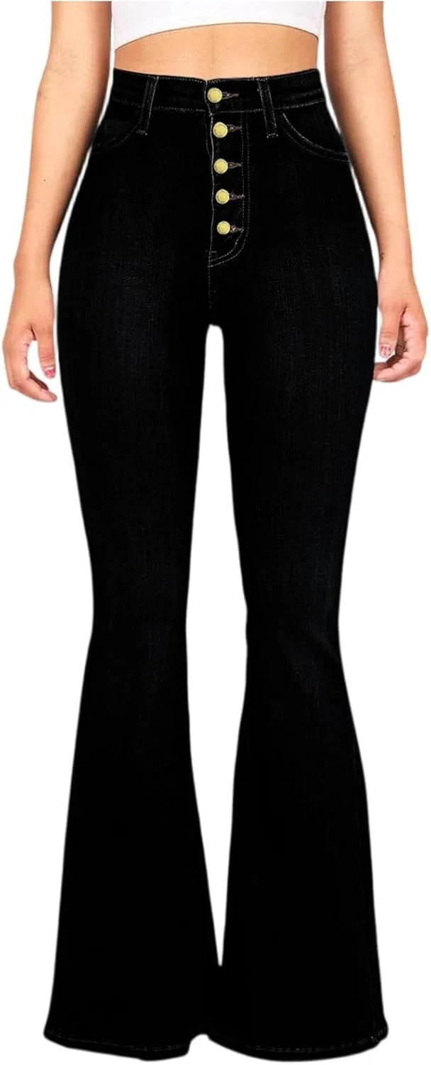 

Женские джинсы Bootcut с высокой посадкой и карманами HYYGOCCTV