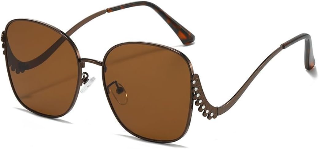 

Ретро женские солнцезащитные очки большого размера, золотистая металлическая оправа с лепестками и бриллиантами, роскошные, с защитой от УФ-излучения UV400 HHZZYVY, 12