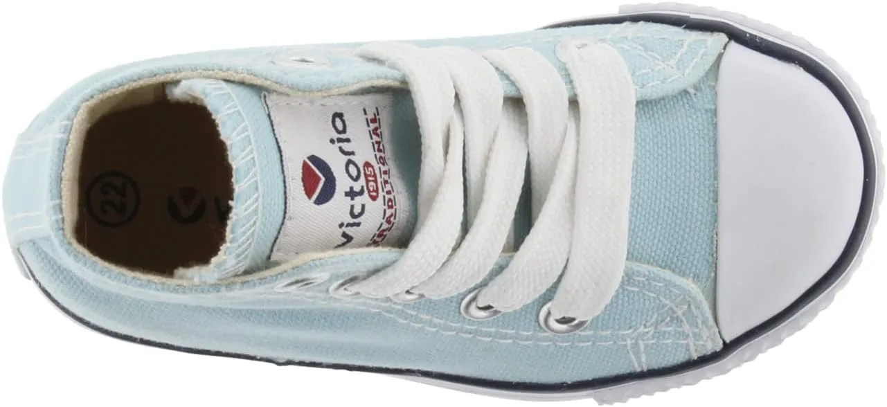 Детские высокие кеды Victoria Unisex Tribu из парусины с резиновым носком, модель 106500, небесно-голубой/небесно-голубой — фото 4