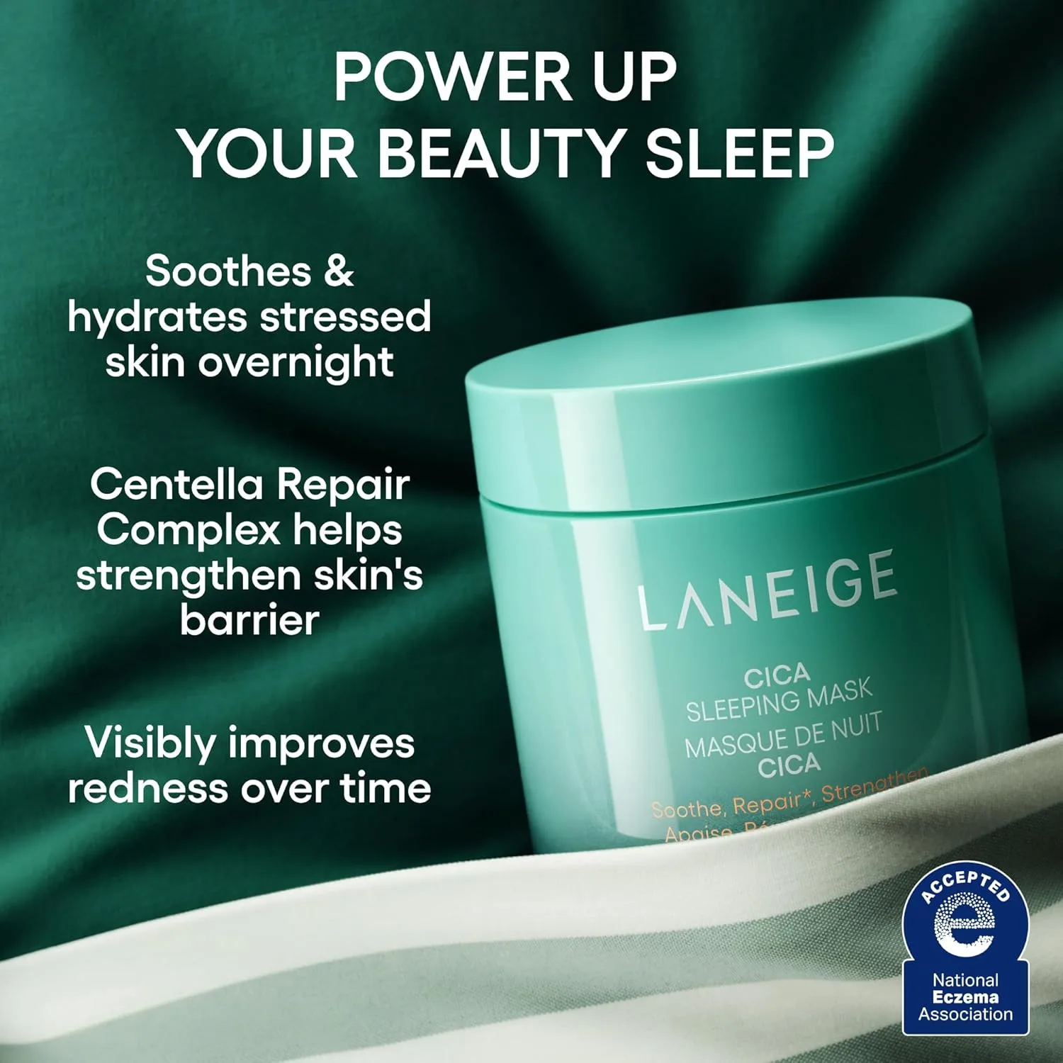 Маска для лица Laneige — Cica Sleeping Mask: Корейская ночная для чувствительной кожи, обеспечивающая — фото 2