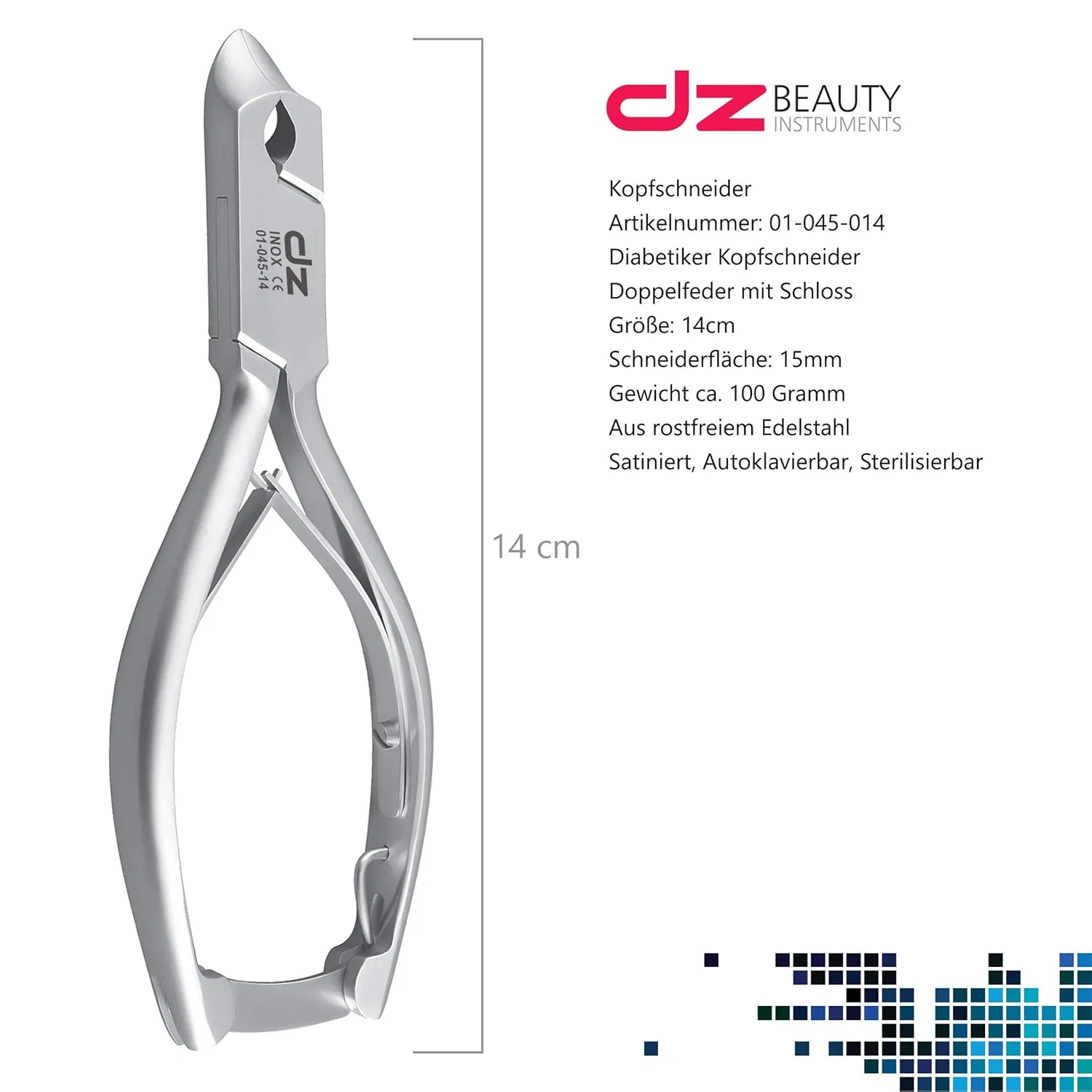 Кусачки для диабетических ногтей от Head Cutter Dz Beauty Instruments, Diabetic Nail Clippers — фото 2