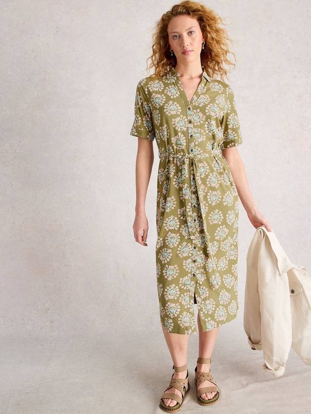 

Платье-рубашка Annie Floral Jersey White Stuff, Green/Multi