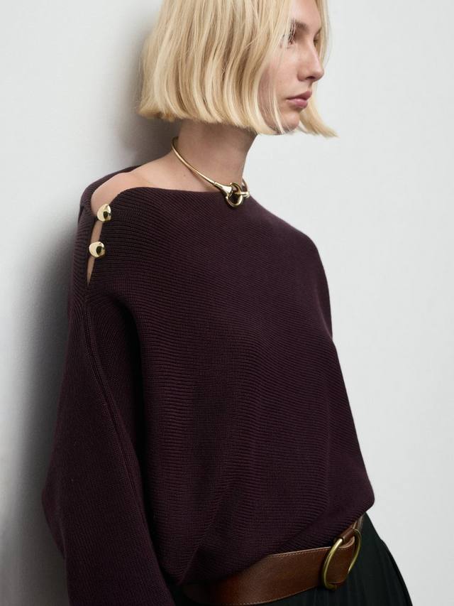 

Асимметричный джемпер Twister Mango, Dark Red