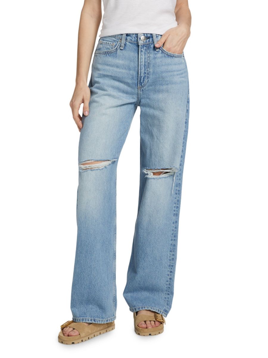 

Джинсы Logan с потертостями и ворсинками rag & bone, цвет Ludlow