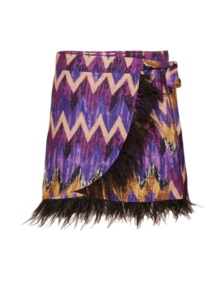 

Мини-юбка TOOCHE Mini La Plume, цвет violet